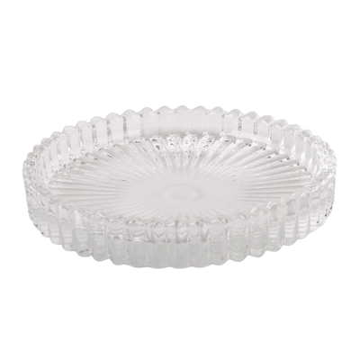 Solene Clear Glass Candle Plate