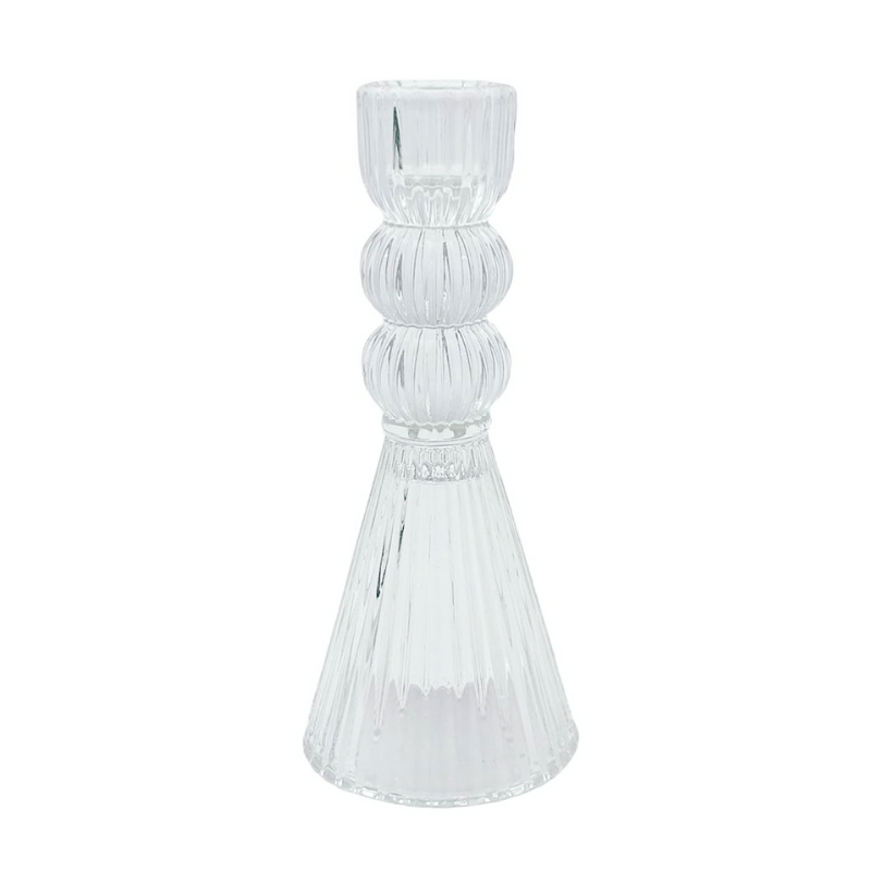 Pru Optic Glass Candle Holder