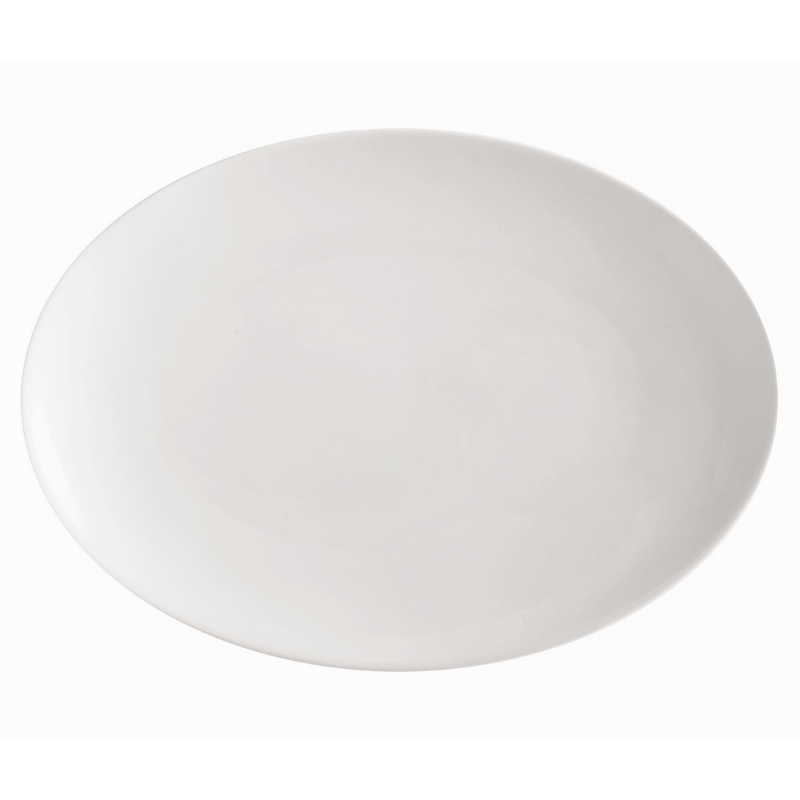 White Basics Oval Serving Plate
