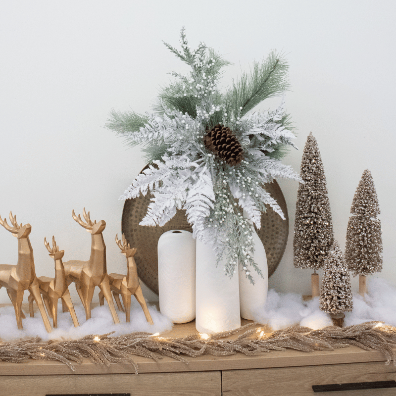 Small Champagne Shimmer Cone Tree