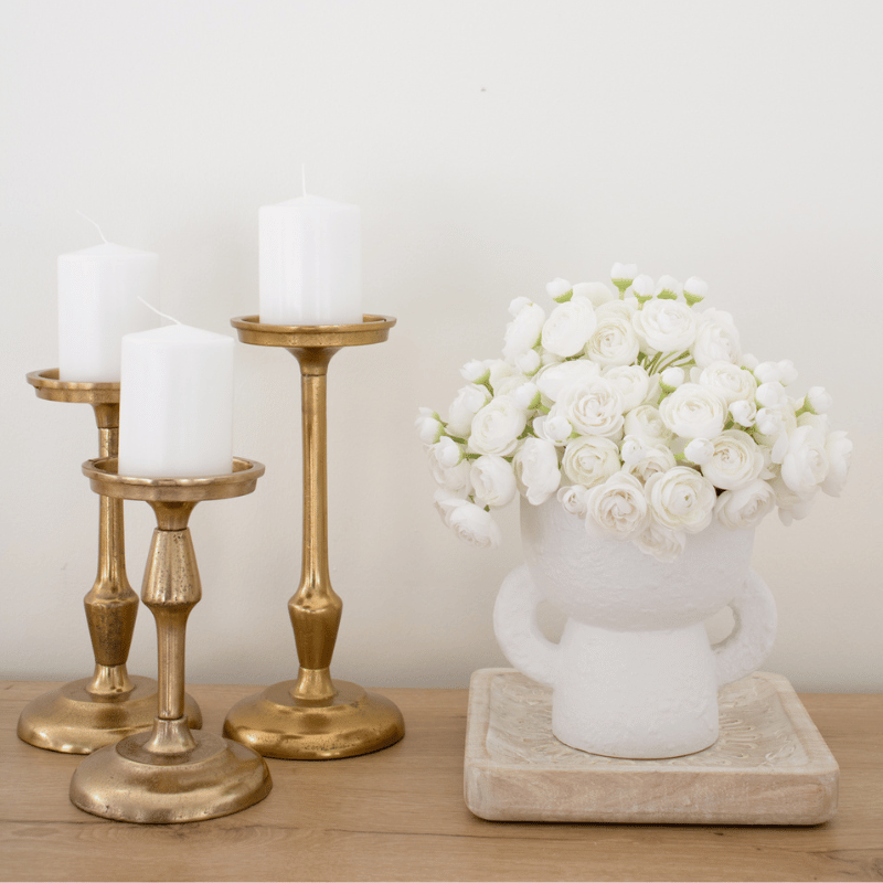 3" x 4" Pillar Candle, White