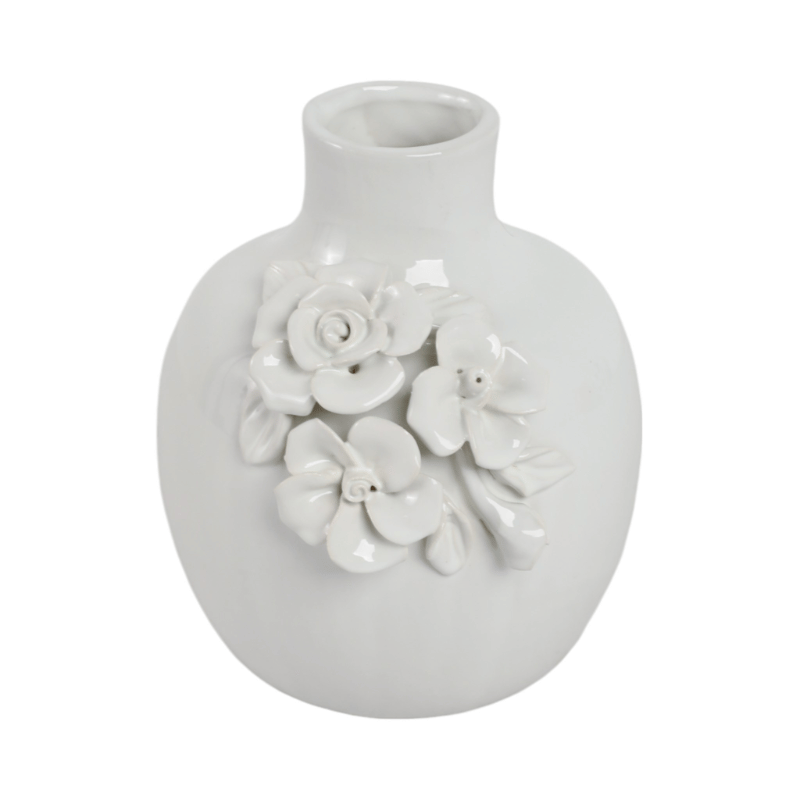 Rose Applique Bud Vase