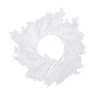 Winter Snowy Cedar Wreath