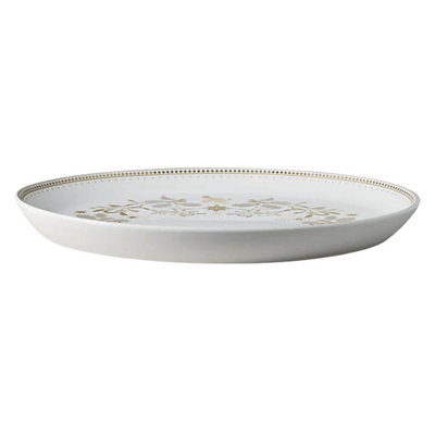 White Festive Round Platter