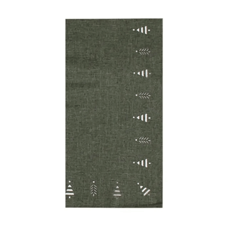 Green Tree Hemstitch Napkin - Set of 4