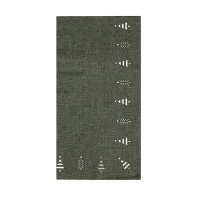 Green Tree Hemstitch Napkin - Set of 4