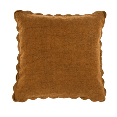 Bronze Scalloped Edge Pillow