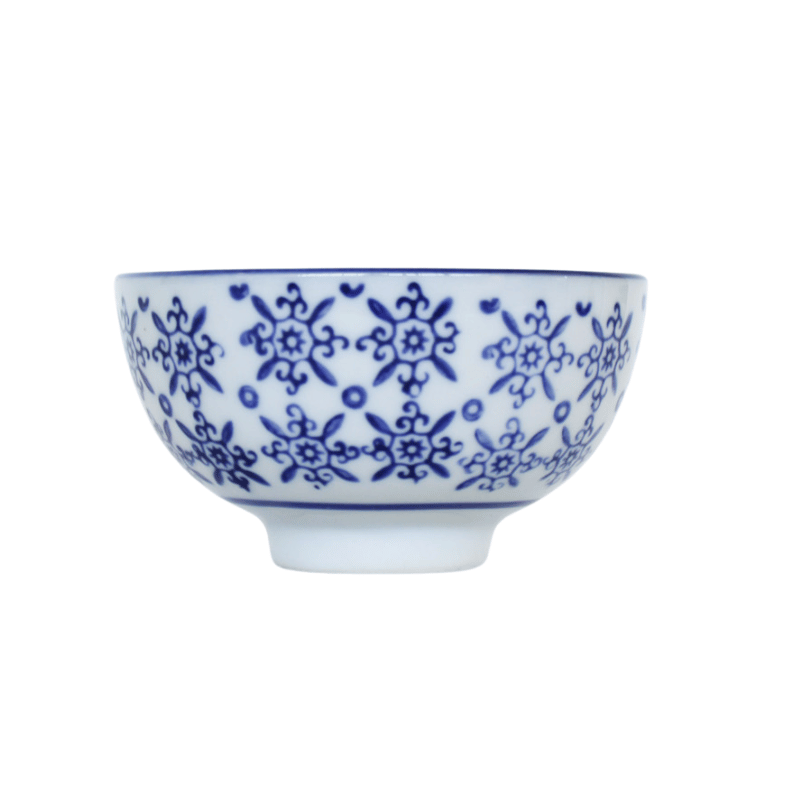 Cross Blue & White Rice Bowl