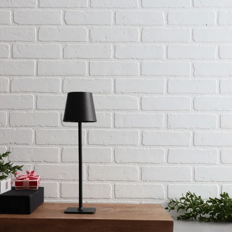 LED Touch Pillar Black Lamp