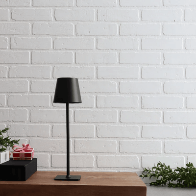 LED Touch Pillar Black Lamp