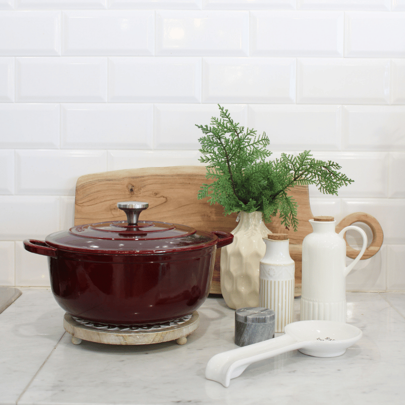 Merlot Cast Iron Deep Casserole Pot