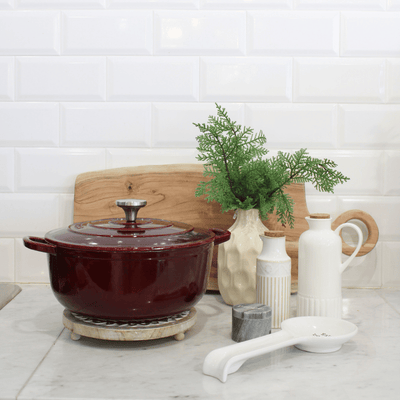 Merlot Cast Iron Deep Casserole Pot