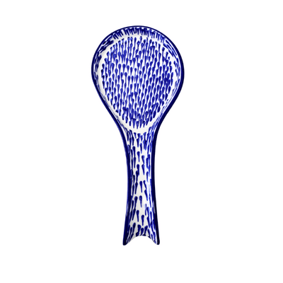 Blue & White Stripe & Dots Spoon Rest