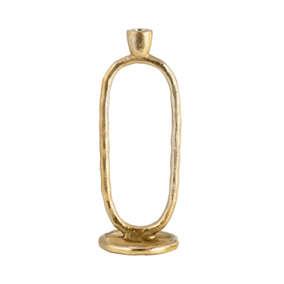 Large Gold Adella Oval Candle Holder