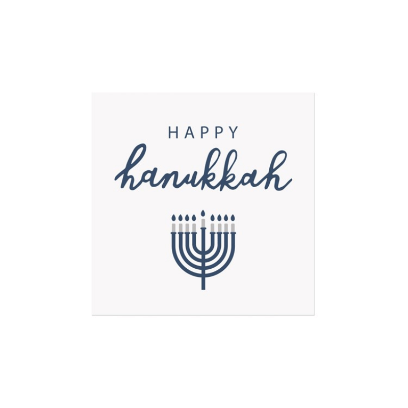 20-PC Happy Hannukah Printed Cocktail Napkin
