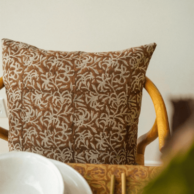 Saffron Block Print Pillow
