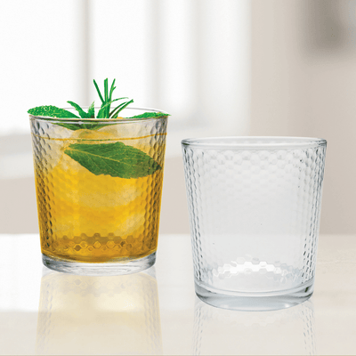 Honeycomb Double Old-Fashion Glasses - Set of 4