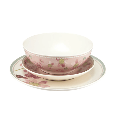 12-Piece Primula Pink Coupe Dinnerware Set