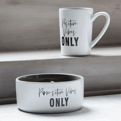 Positive | Pawsitive Vibes Only Pet Bowl and Mug Set