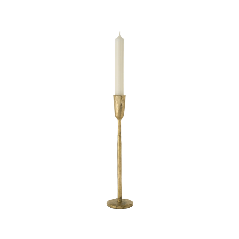 Medium Gold Luna Forged Candlestick