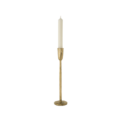 Medium Gold Luna Forged Candlestick
