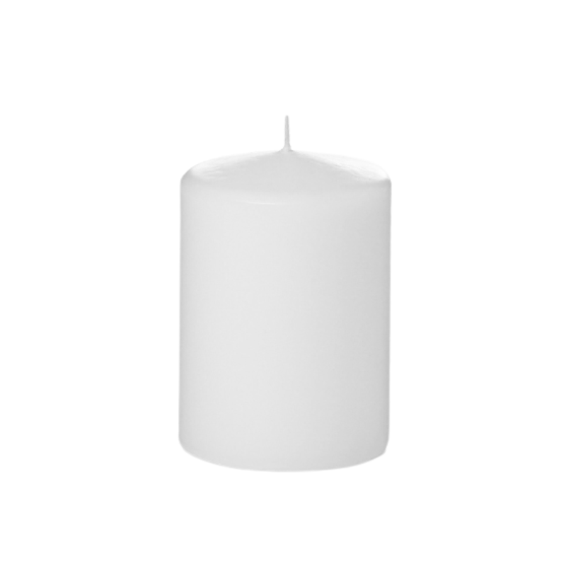 3" x 4" Pillar Candle, White