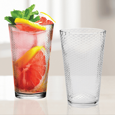 Honeycomb Highball Glasses - Set of 4