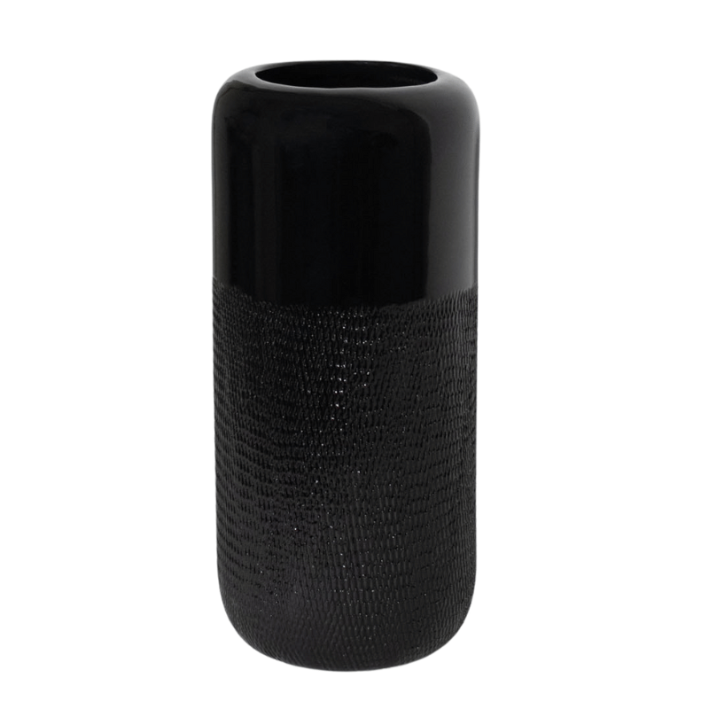 Large Black Marley Vase