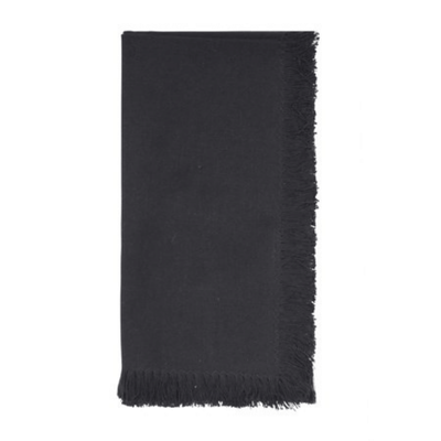 Sutton Fringe Black Napkin