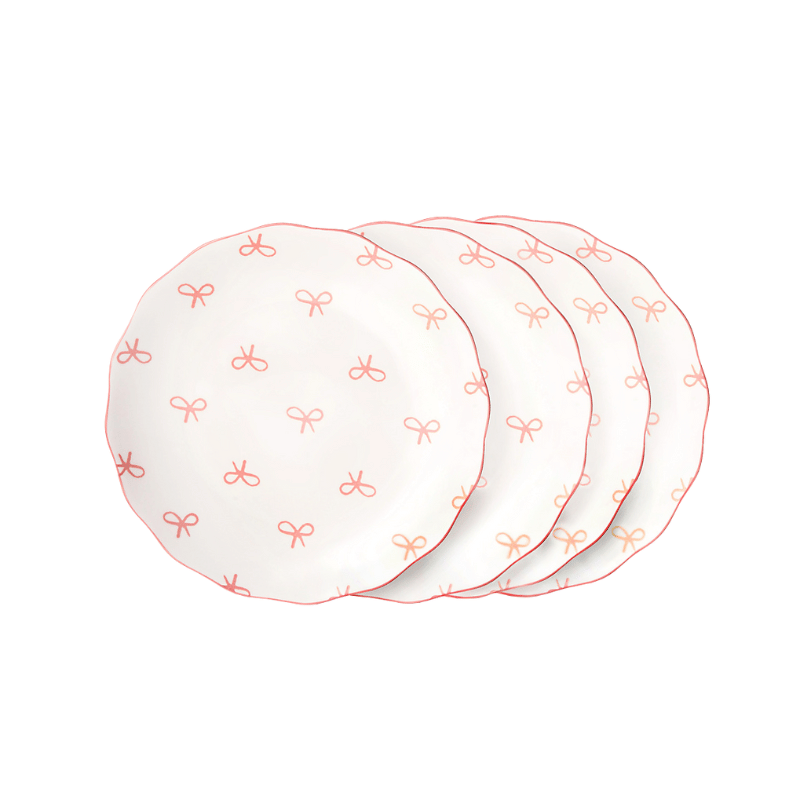 Mini Bow Appetizer Plates - Set of 4