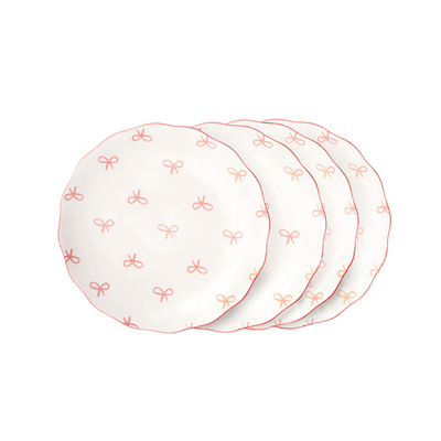 Mini Bow Appetizer Plates - Set of 4