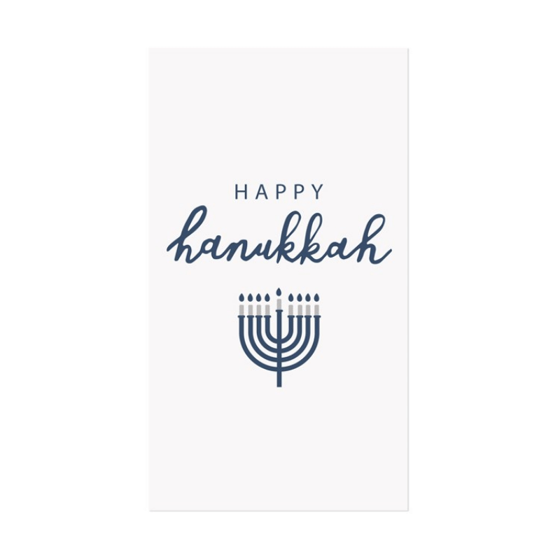 16-PC Happy Hannukah Printed Guest Napkin