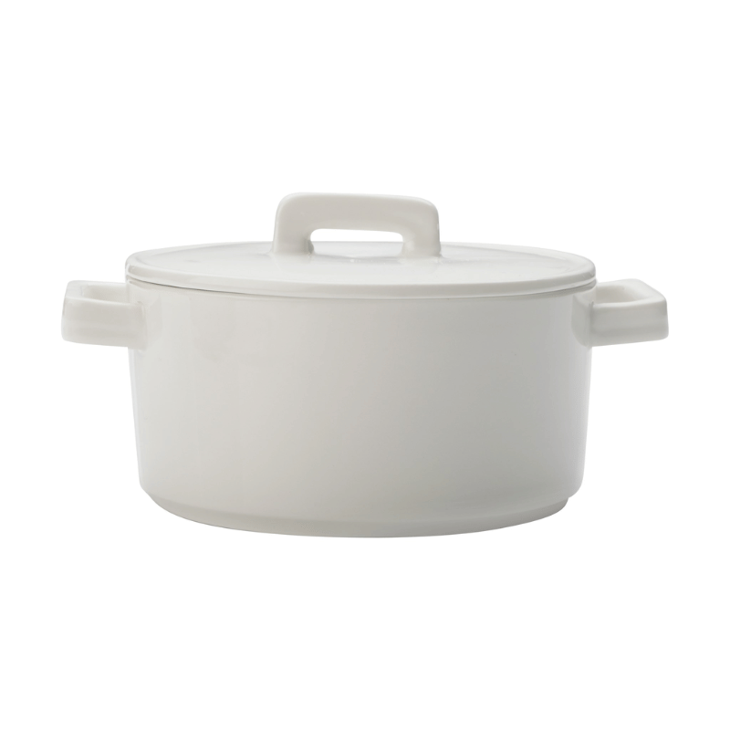 White Round Casserole Dish