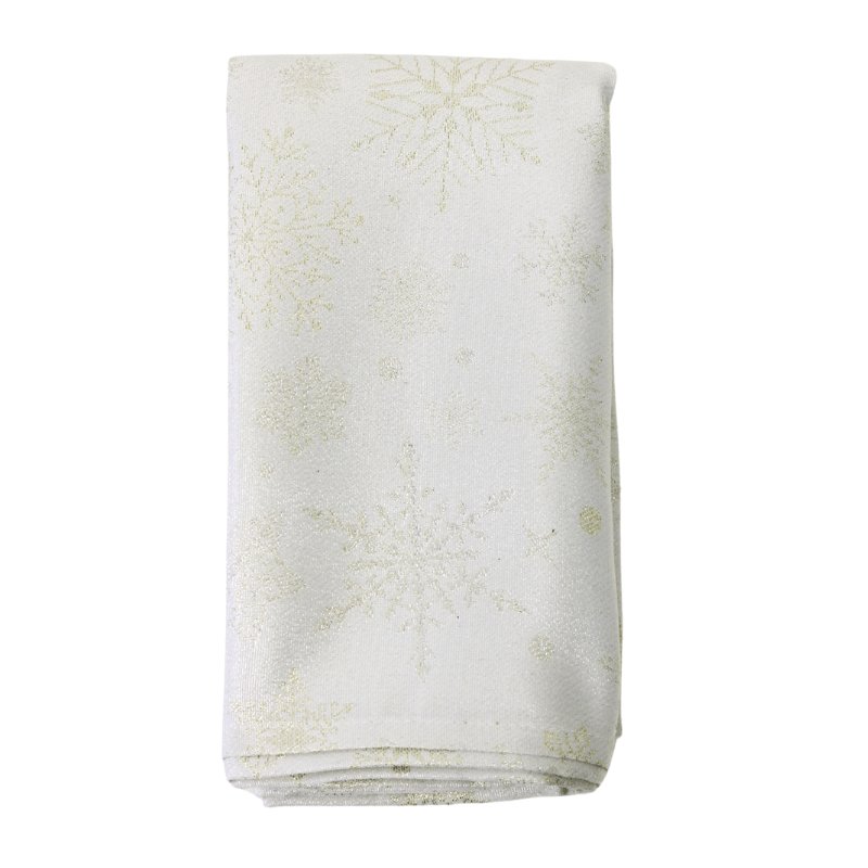 Metallic Snowflake Napkins - Set of 4