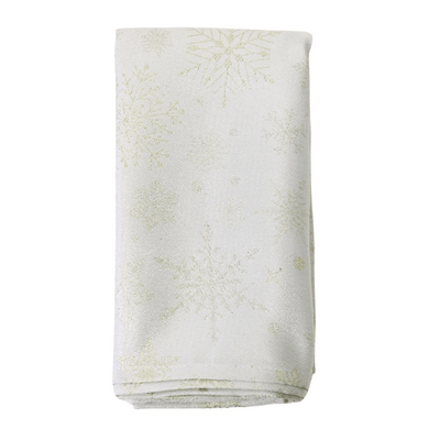 Metallic Snowflake Napkins - Set of 4