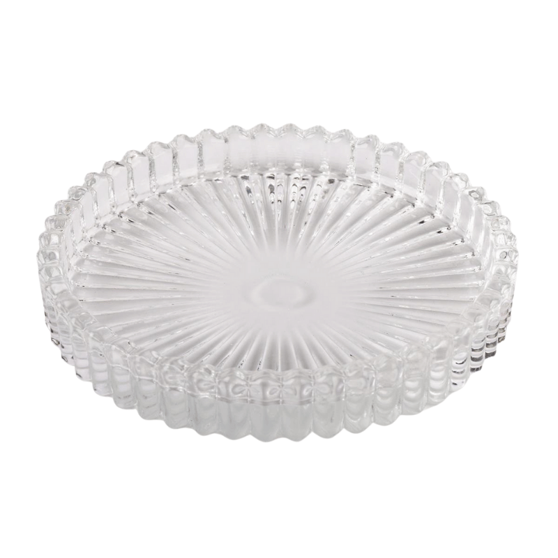 Solene Clear Glass Candle Plate