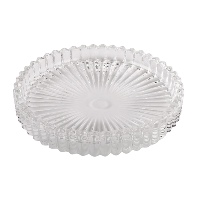 Solene Clear Glass Candle Plate