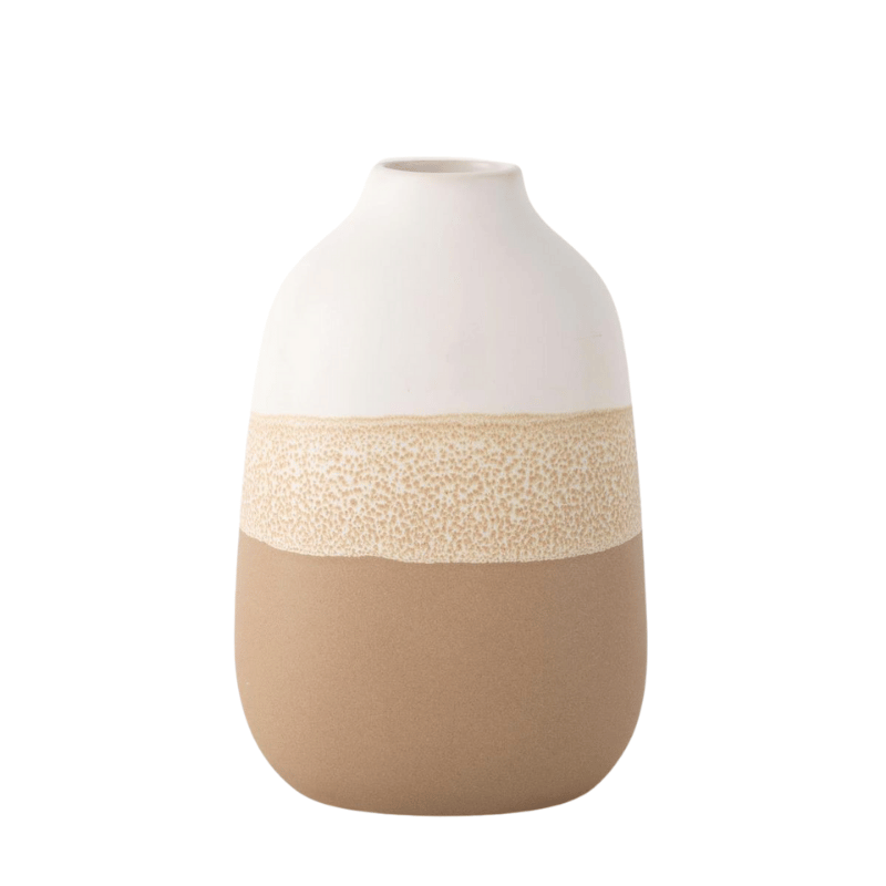 Landis Brown & White Reactive Glaze Vase