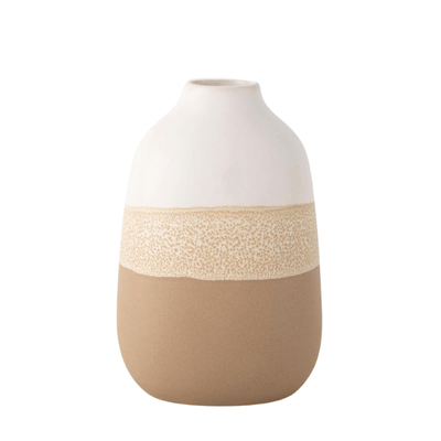 Landis Brown & White Reactive Glaze Vase