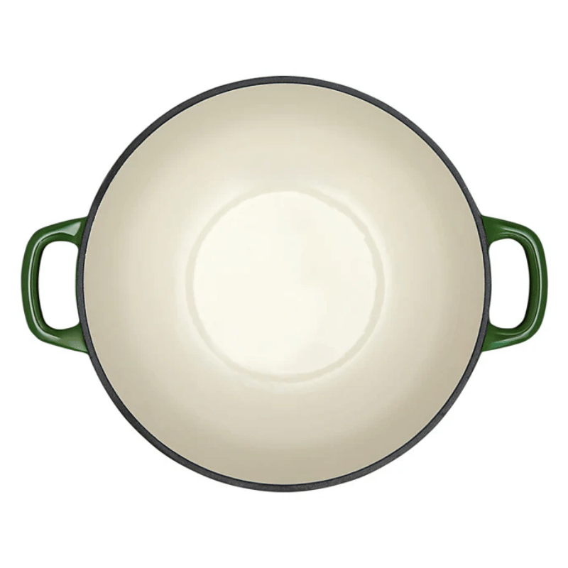 Green Cast Iron Deep Casserole Pot