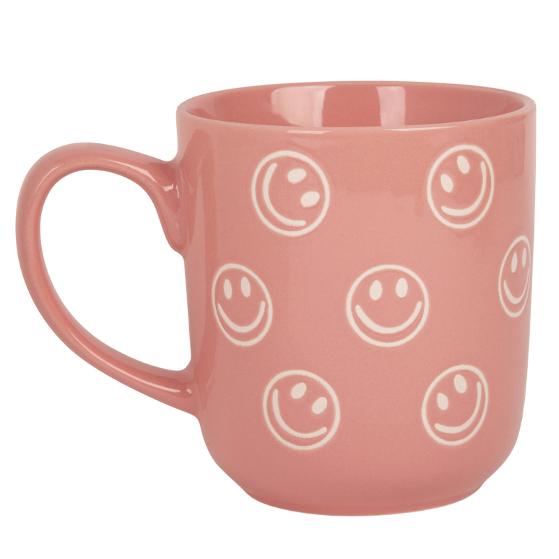 Pink Smiley Face Mug