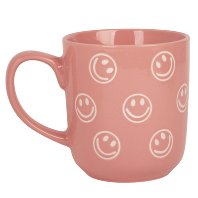 Pink Smiley Face Mug