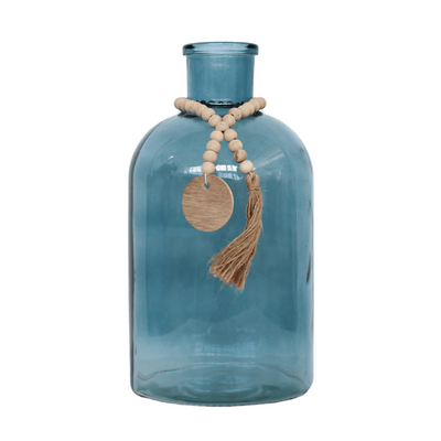 Blue Beaded Bottle