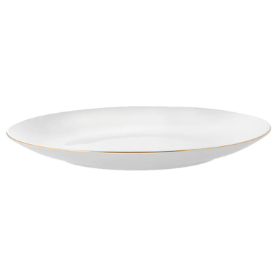 Gold Rim Coupe Dinner Plate
