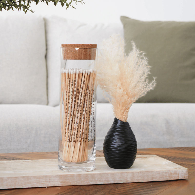 Black Dash Textured Bud Vase
