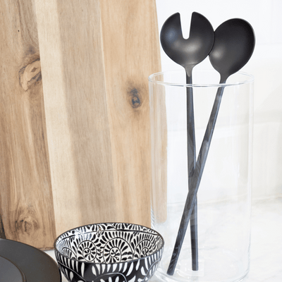 Black Salad Servers - Set of 2