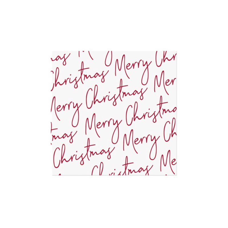 20-PC Merry Christmas Script Printed Cocktail Napkin