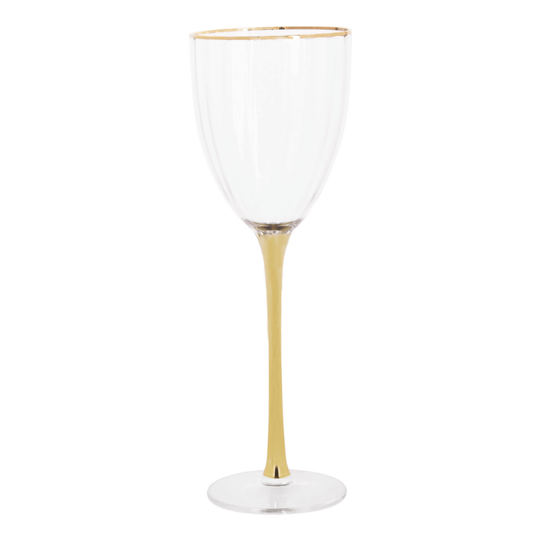 Gold Rim Optic Wine Glasses - Set of 2
