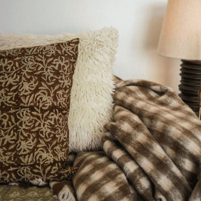 Saffron Block Print Pillow