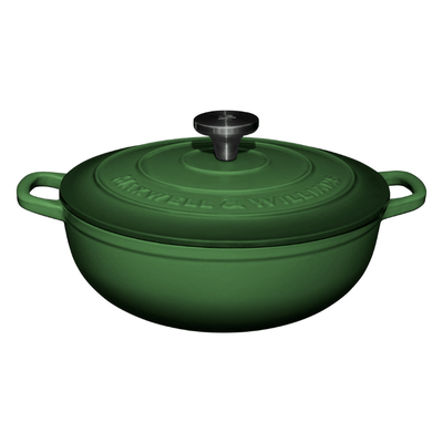 Green Cast Iron Casserole Pot